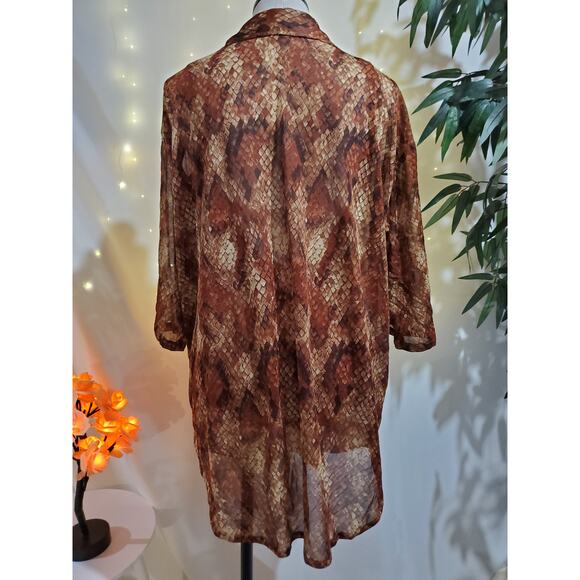 Gabar Vintage Union Made Animal Print Swim Suit Coverup Set Women's Plus Size - Picture 5 of 14